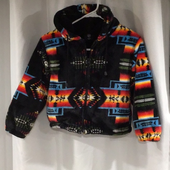 Native Pride Colorful Geometric Patterned Jacket kids xsm - Picture 2 of 8